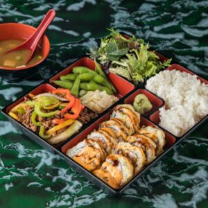 Beef Teriyaki with California Tempura Roll